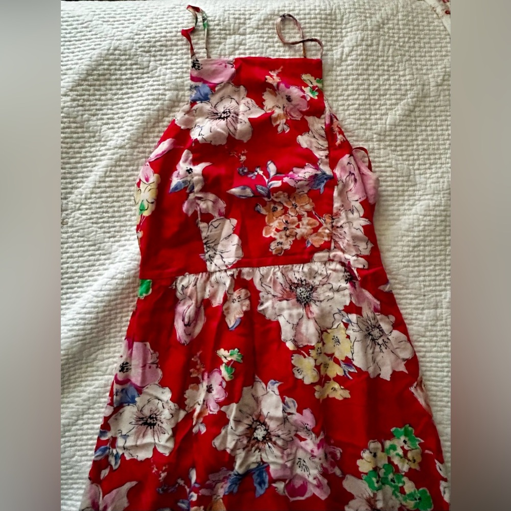 Floral Red Maxi Dress